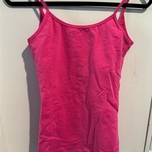 Hard tail pink camisole with shelf bra